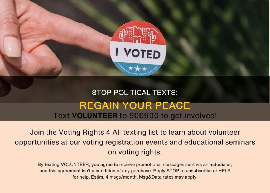 how to opt out of all political texts