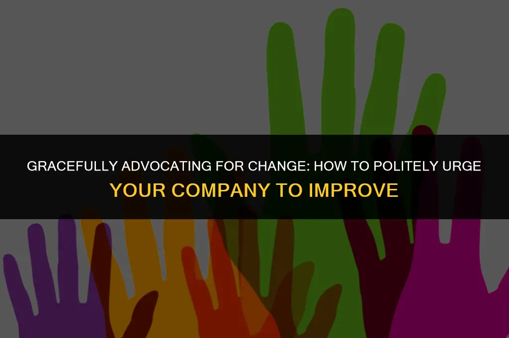 how to polite ask your company to improve