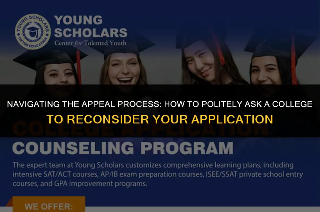 how to politely ask a college to reconsider