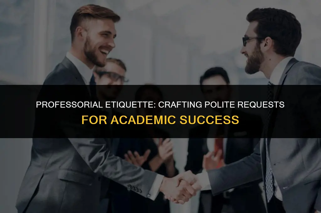 how to politely ask a professor to do something