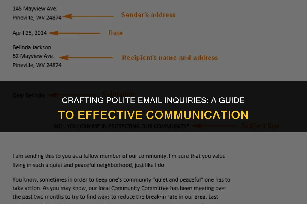 how to politely ask a question in an email