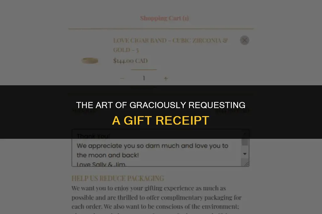 how to politely ask for a gift receipt