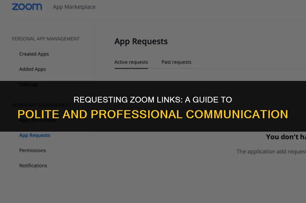 how to politely ask for a zoom link