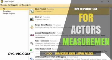 The Art of Politely Requesting Actors' Measurements: A Guide