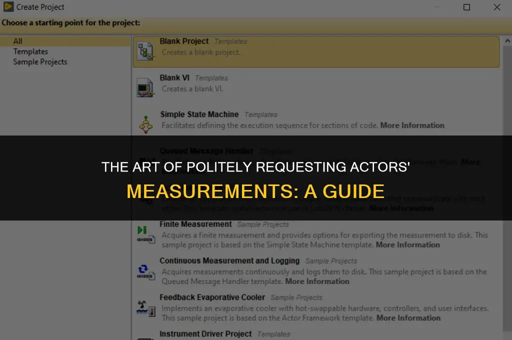 how to politely ask for actors measurements