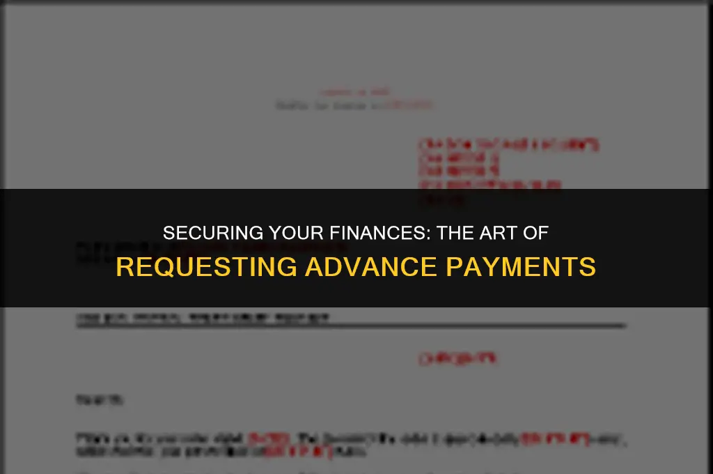 how to politely ask for advance payment