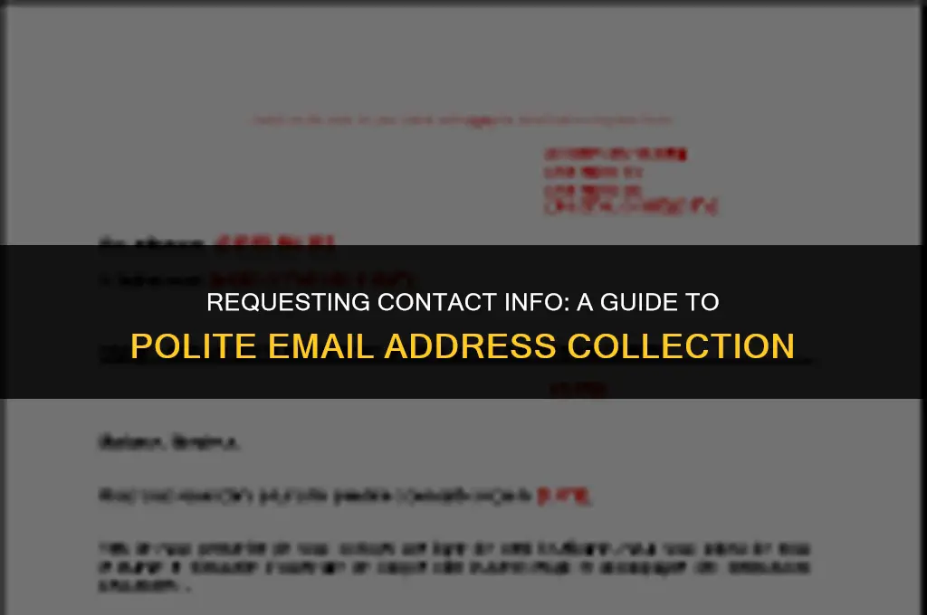 how to politely ask for an email address