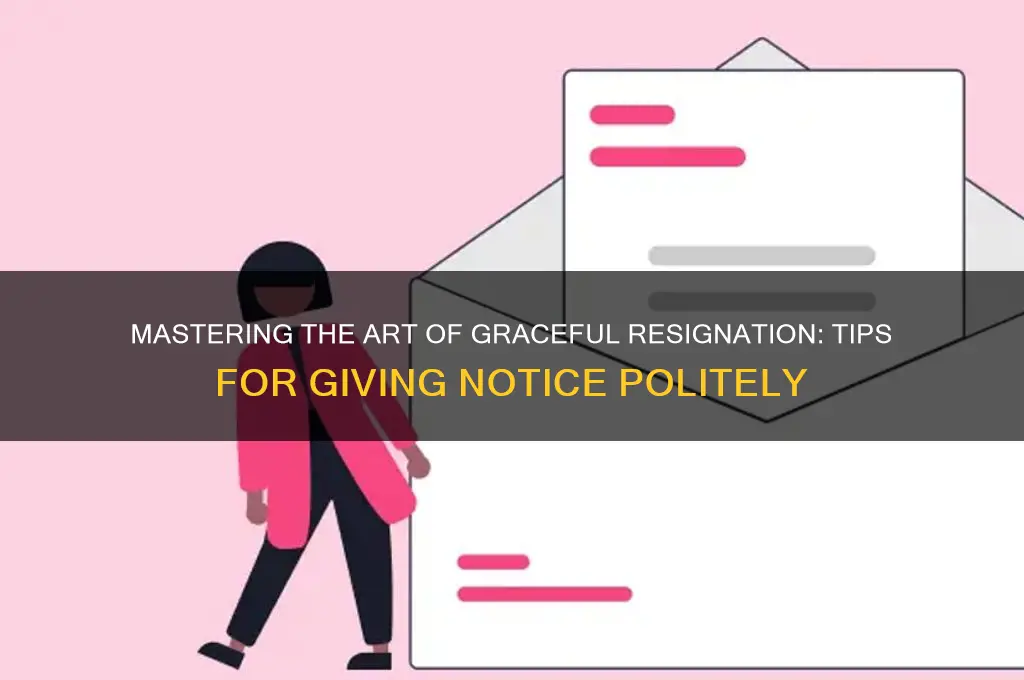 how to politely give notice