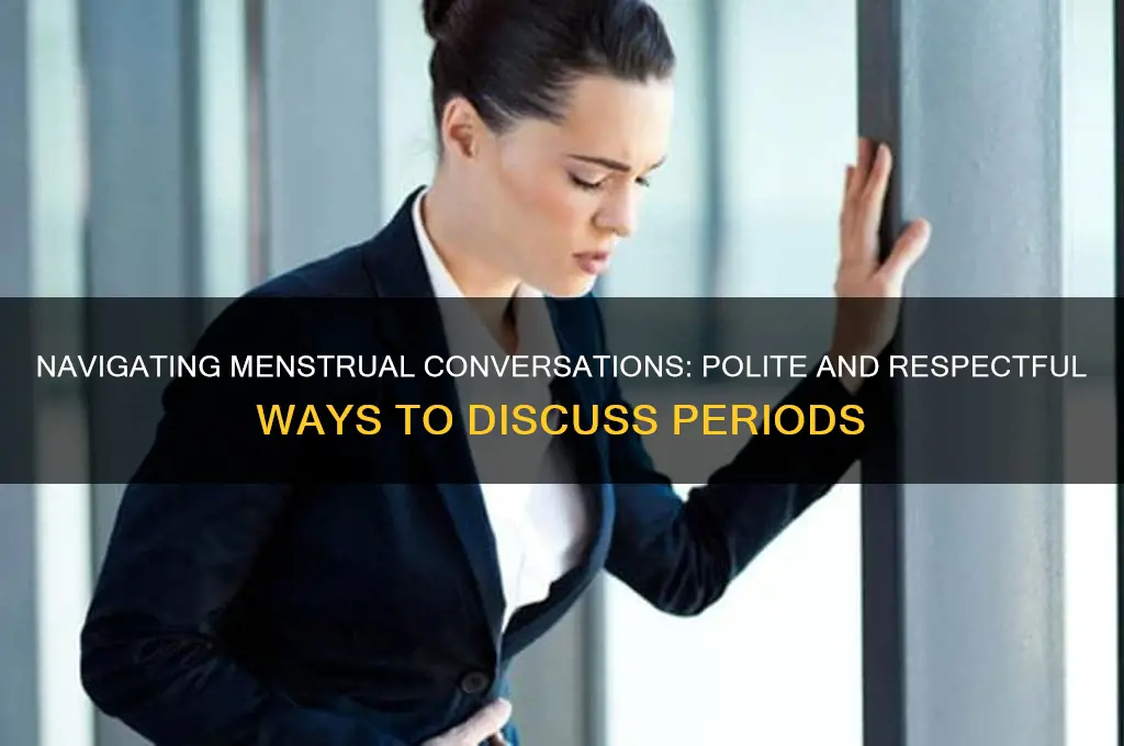 how to politely mention menstruation