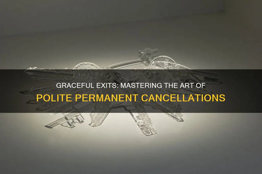 how to politely permanently cancel