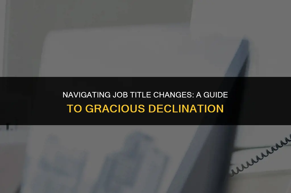how to politely reject a job title change