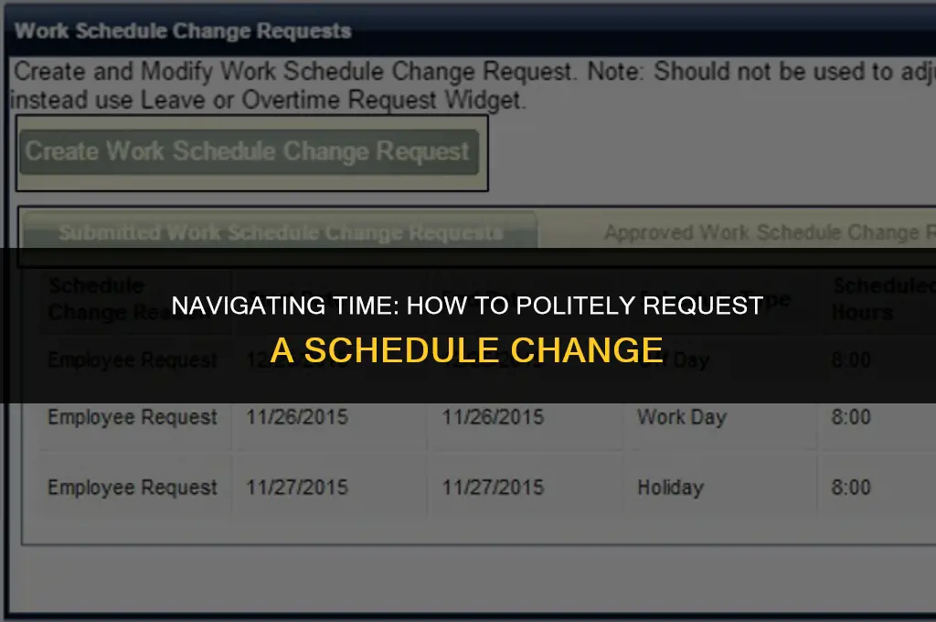 how to politely request a schedule change