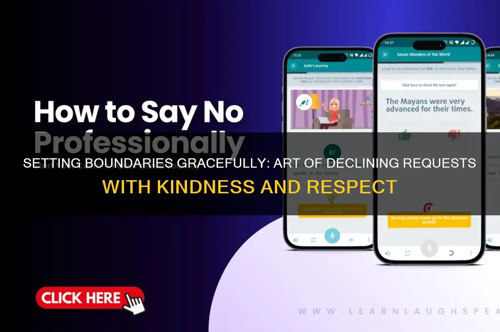 how to politely say i can