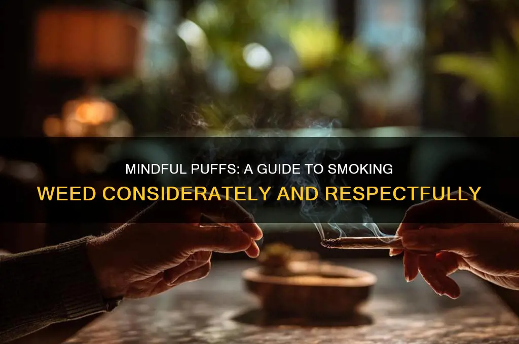 how to politely smoke weed