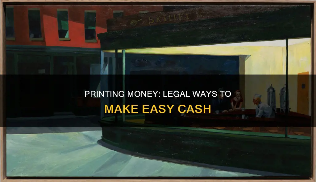 how to print money witout it being a crime