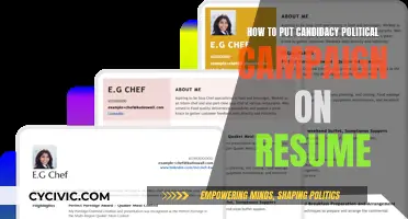 Political Campaign Work: Resume and Professional Growth