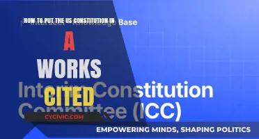 Citing the US Constitution: Works Cited Entry