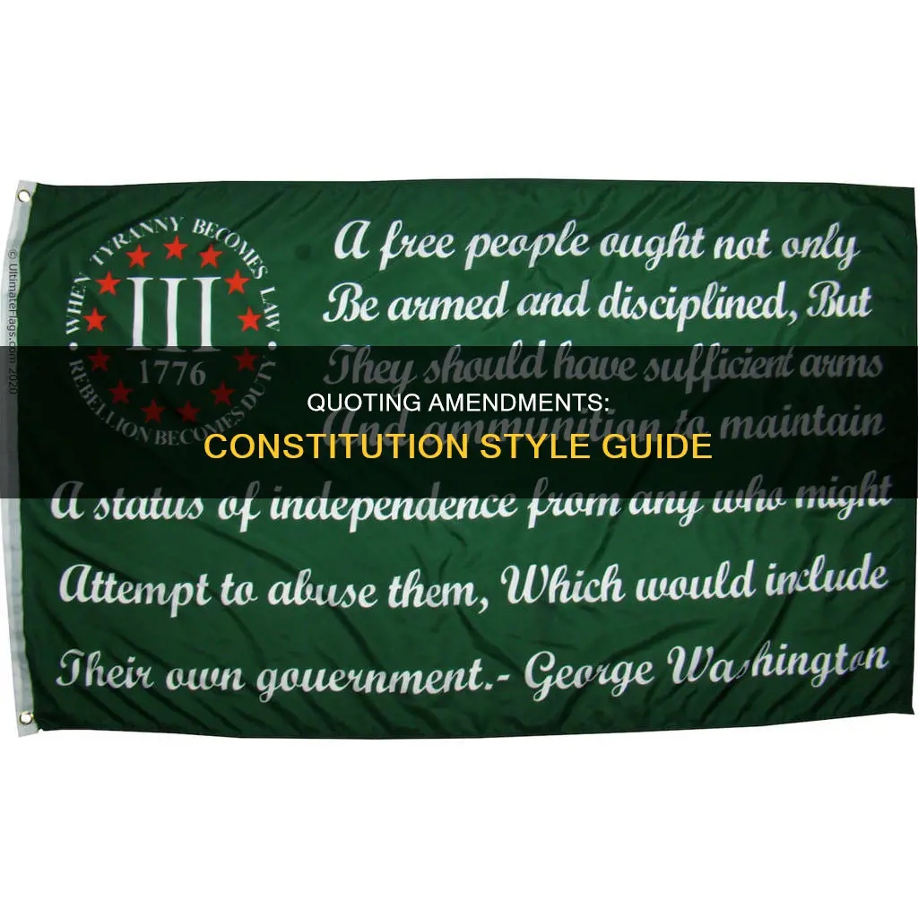 how to quote an amendment in the constitution