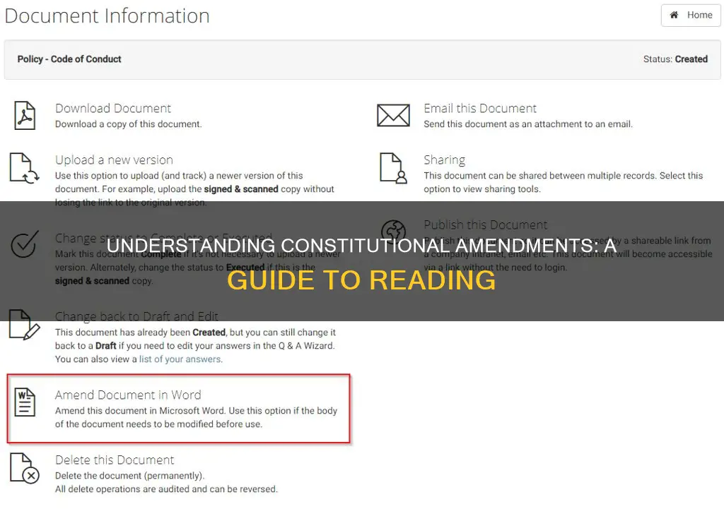 how to read constitutional amendments
