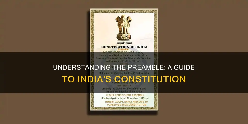 how to read preamble of indian constitution
