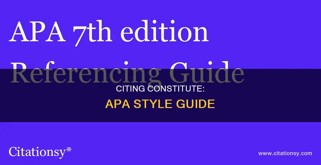 how to reference the constitute project in apa