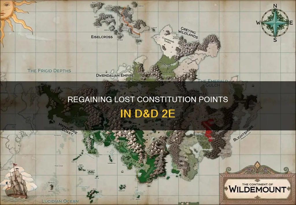 how to regain lost constitution points in d&d 2e