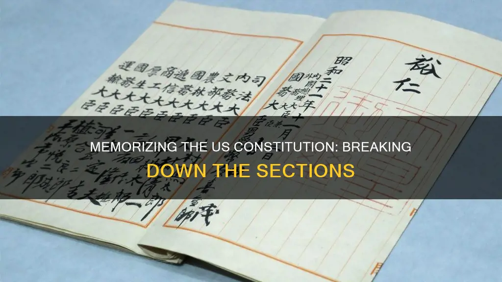 how to remember the sections in the us constitution