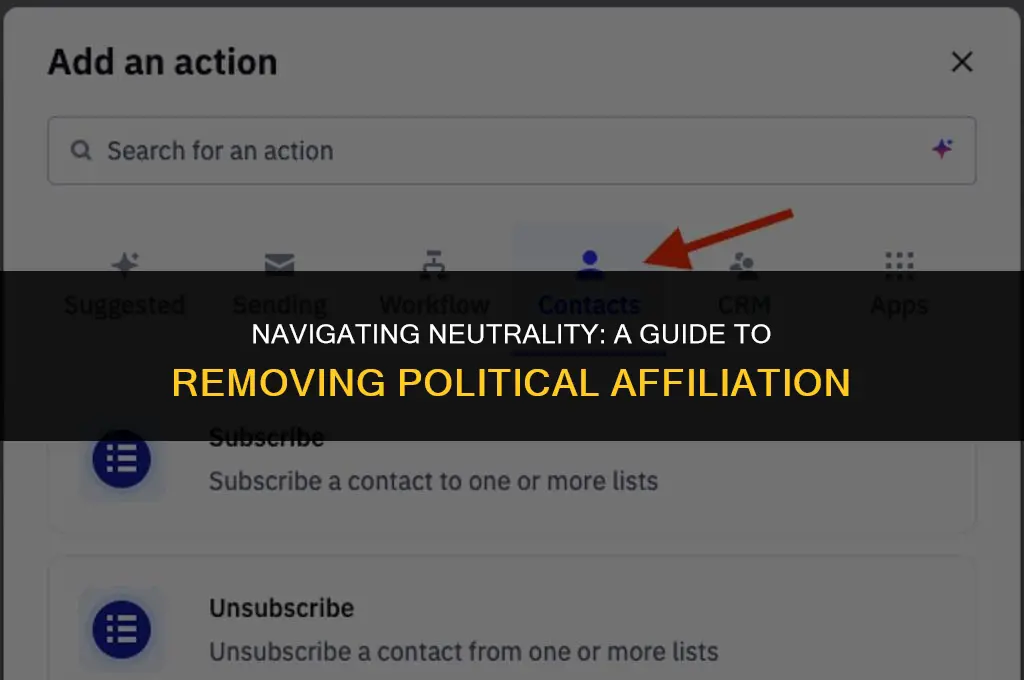 how to remove political affiliation