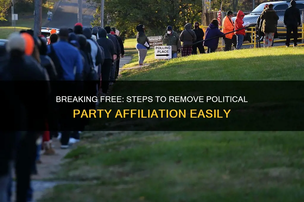 how to remove political party affiliation