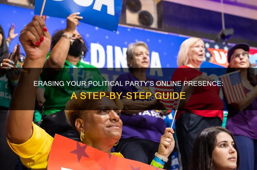 how to remove your political party fro internet