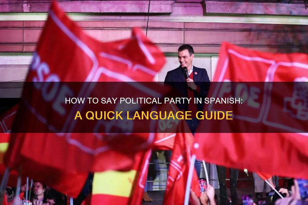 how to say political party in spanist