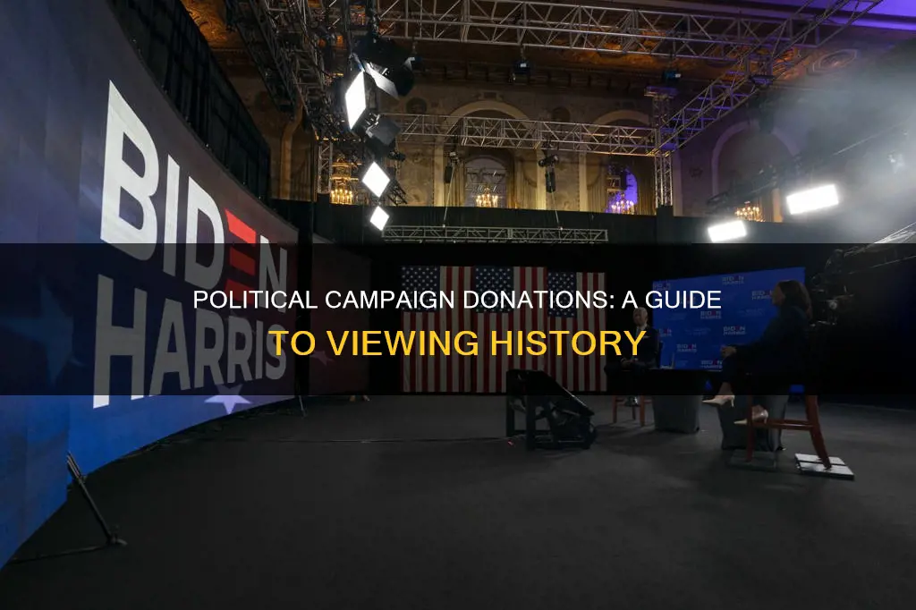 how to see donation histories of political campaigns