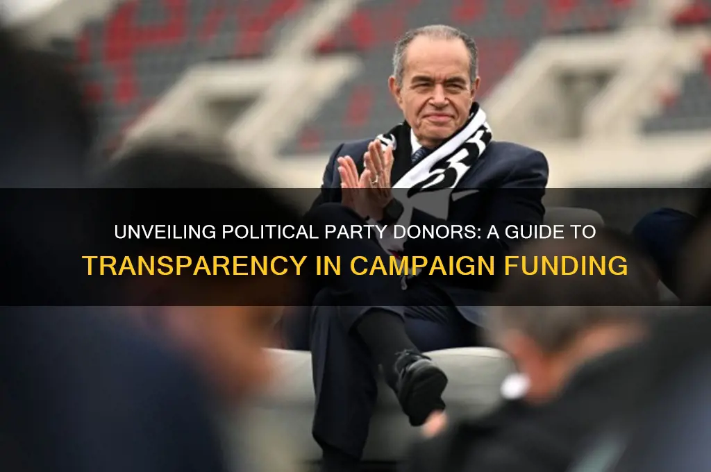 how to see the donor behind the political parties