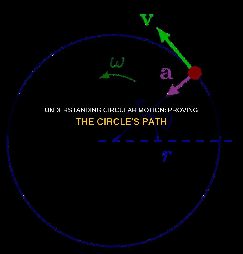 how to show that motion constitutes a circle
