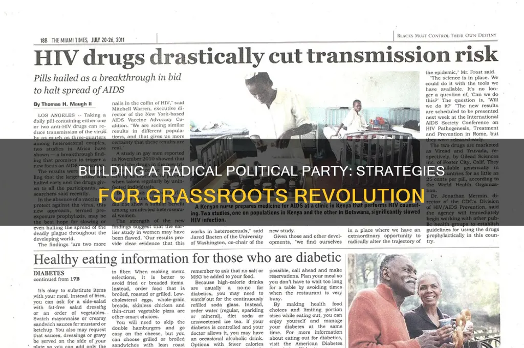 how to start a radical political party