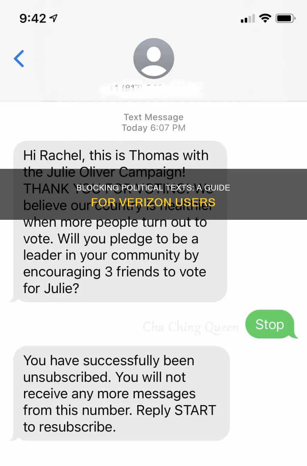 how to stop political texts verizon