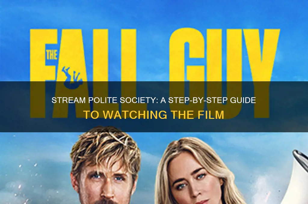 how to stream polite society