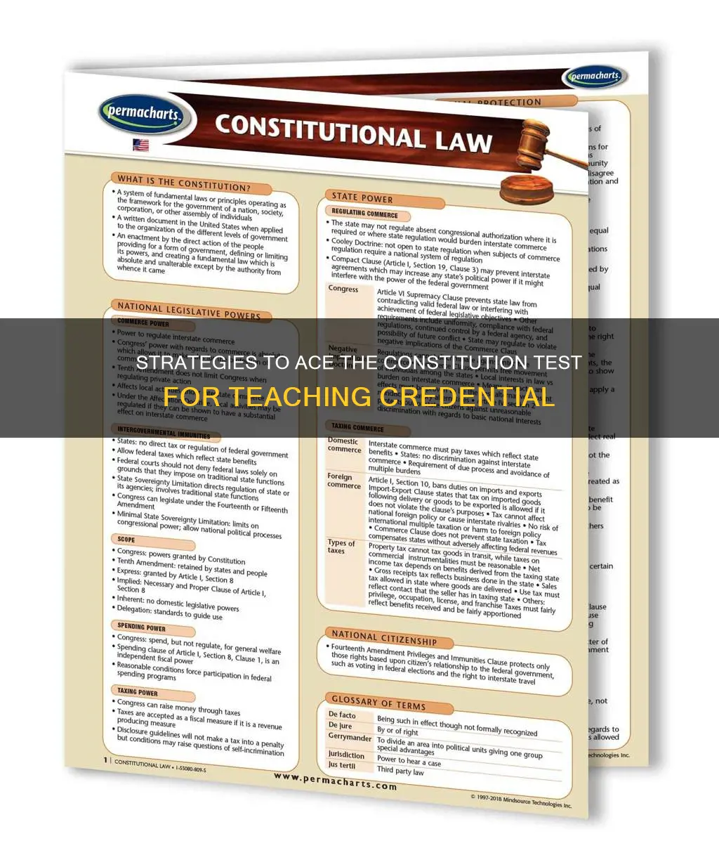 how to study for the constitution test teaching credential