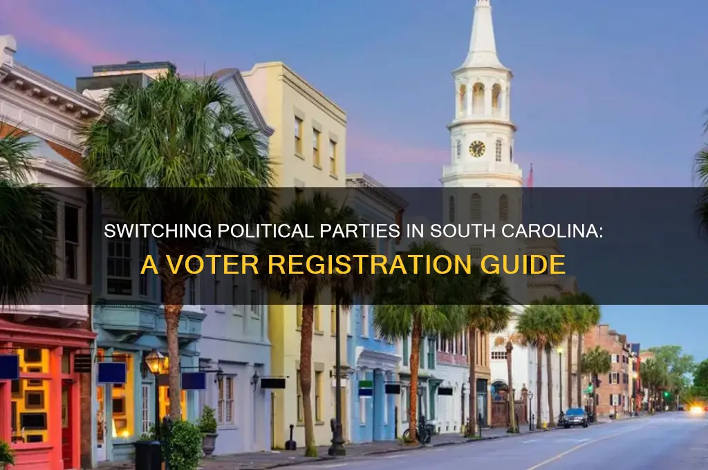 how to switch political party on voter registration south carolina