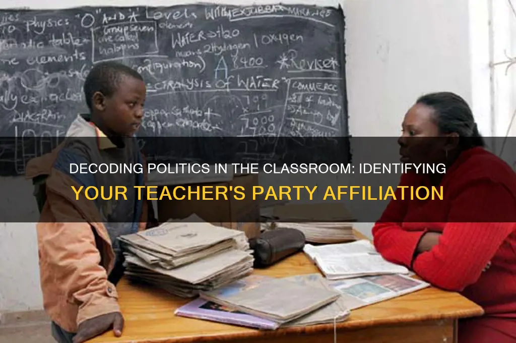 how to tell what political party your teacher is