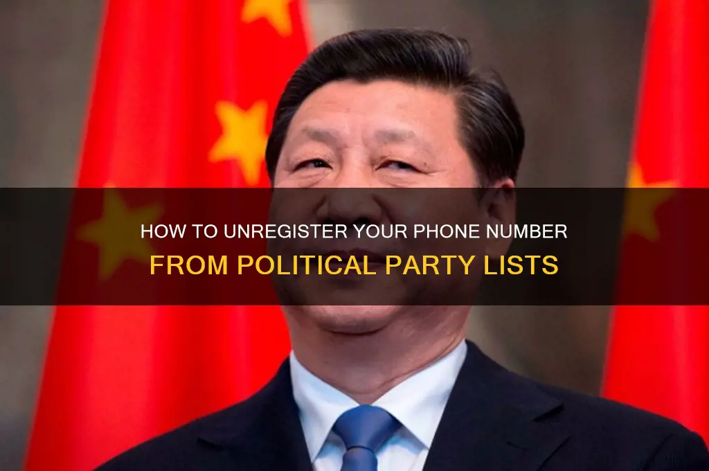 how to unregister my phone number from a political party
