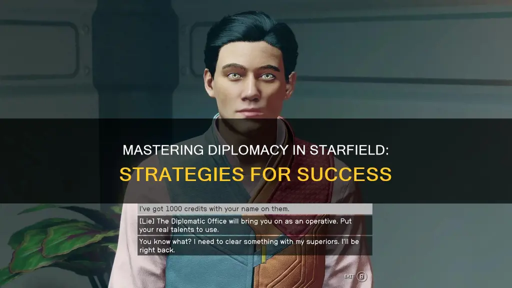 how to use diplomacy in starfield