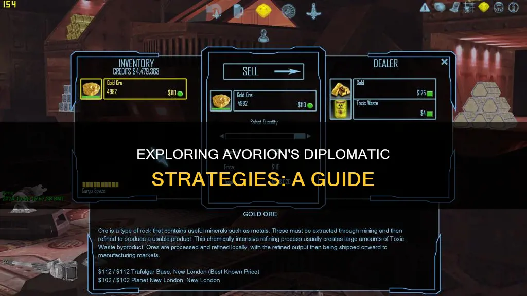 how to view diplomacy in avorion