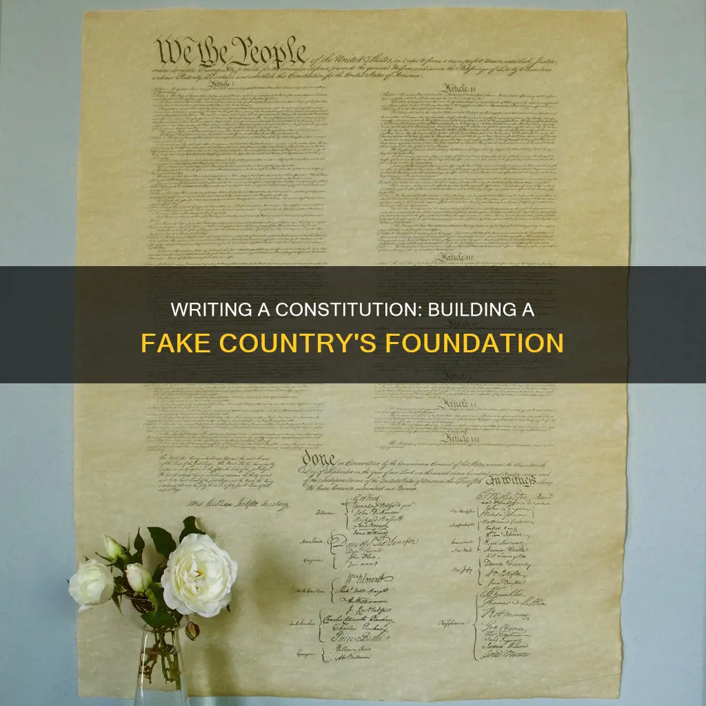 how to write a constitution for a fake country
