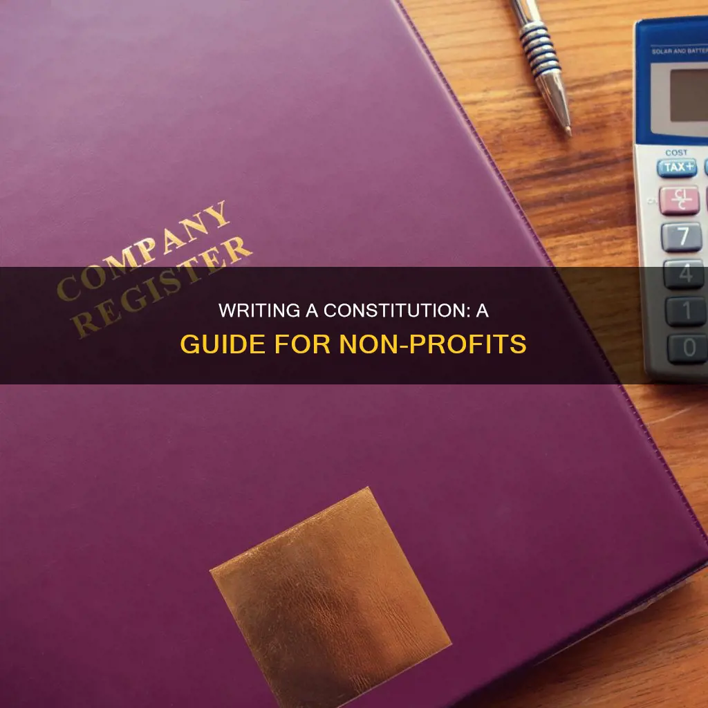 how to write a constitution for a non profit organization