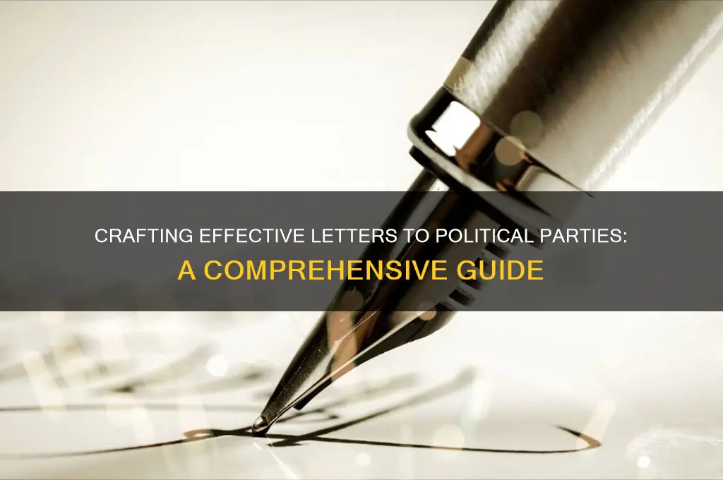 how to write a letter to political party