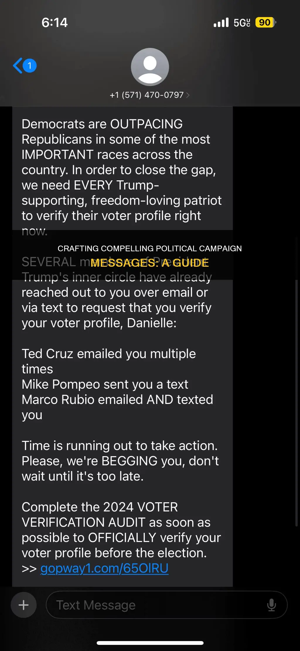 how to write a political campaign message