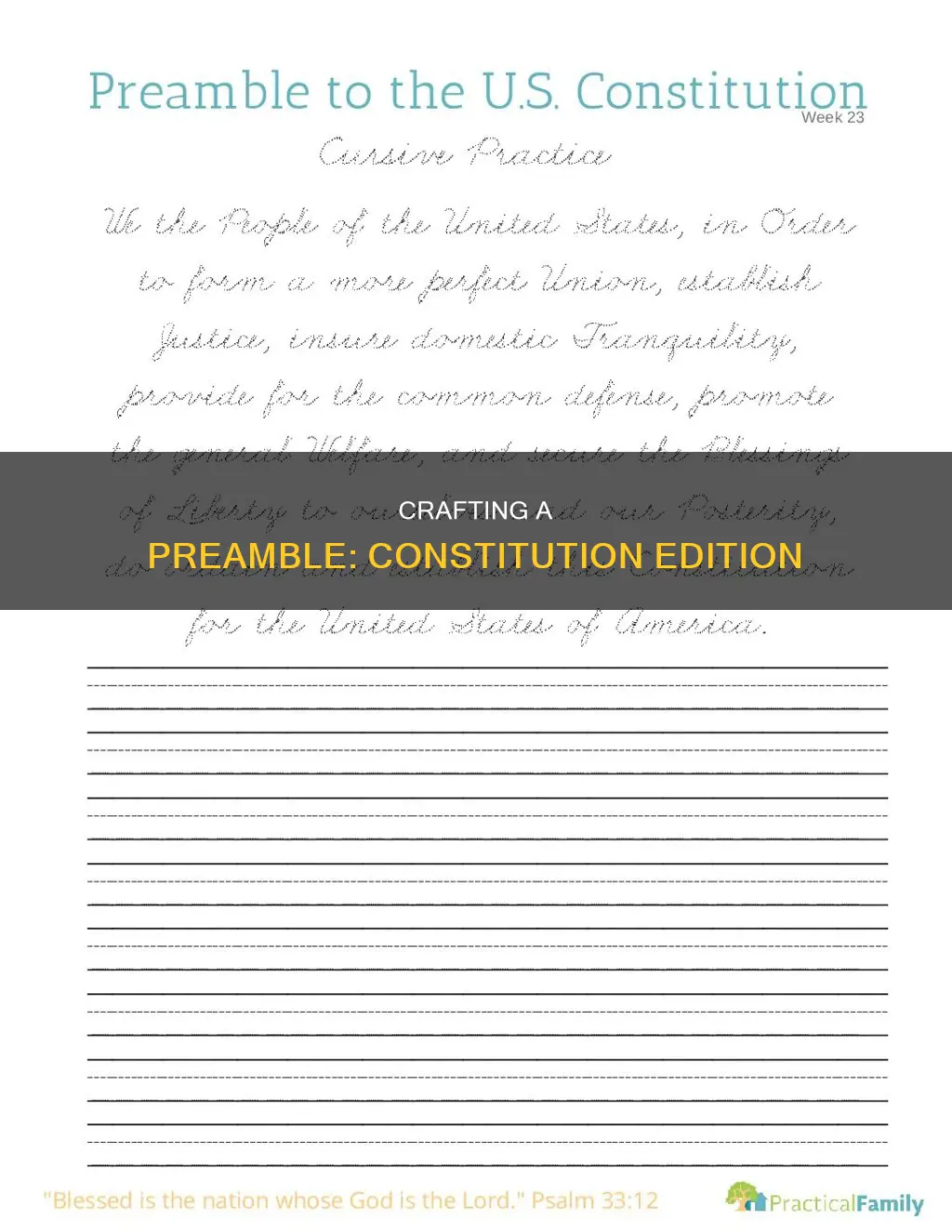 how to write a preamble for a constitution