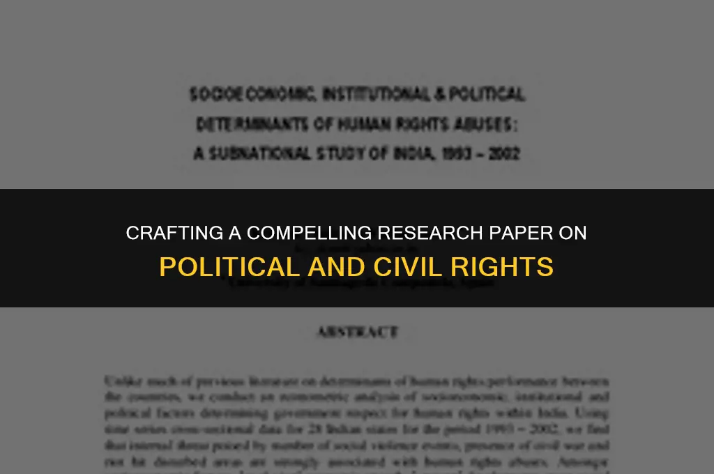how to write a research paper political and civil rights
