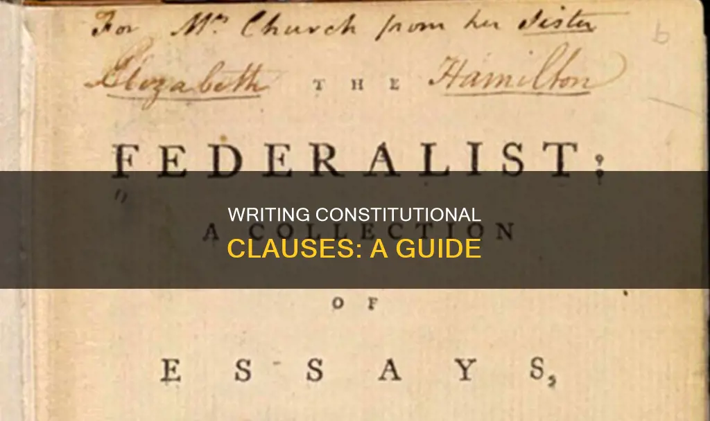 how to write clause of constitution in essasy